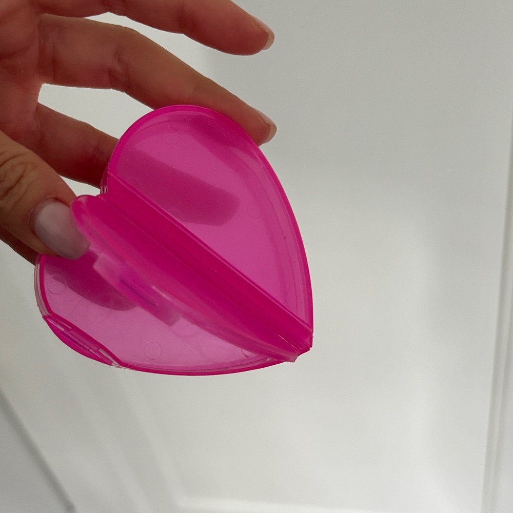 Pink Heart-Shaped Plastic Case